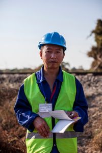 Chinese roadworker