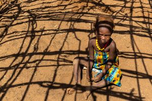 little ethiopian girl and the shadows