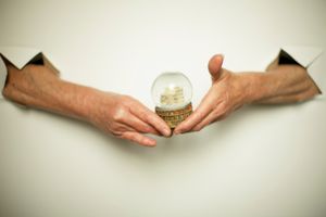 Currently, she collects glass balls from all over world