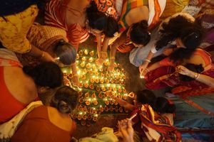 Sandhi Puja at the Holy Day of Navami