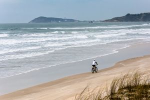Alone on the beach