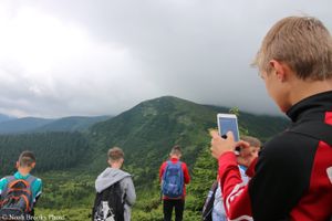 Soccer team on Hoverla