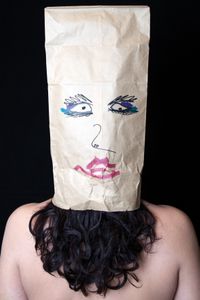 paper bag portrait