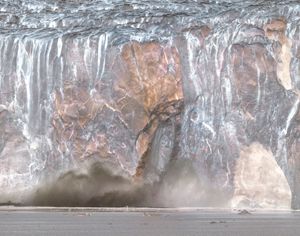 Melting glacier.