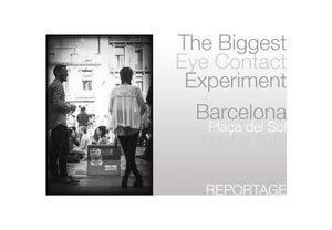 Pau, the organizer of the Barcelona event, and a woman staring at the little crowd