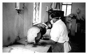 Artificial leg and shoe workshop