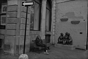 Man with Statue