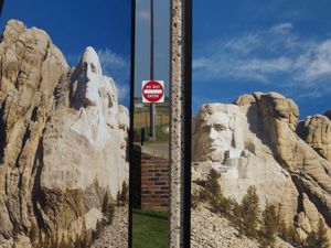 I-90 rest stop kiosk, on the way to the Black Hills, South Dakota, 2018,