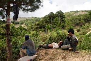 Gold miners taking a rest.