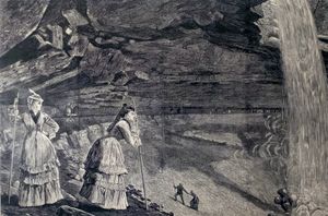 ‘Under the Falls, Catskill Mountains’
