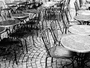 Restaurant Terrace under the Rain