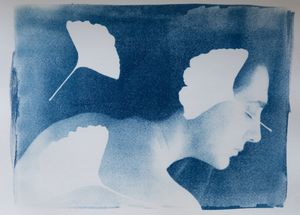 Self-portrait in blue