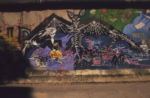 Berlin Wall Bat Punk