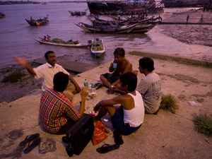 Evening at Yangon´s Harbour