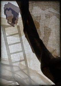 Soft Drawings_Trobairitz, 2001, Lighbox (Ultra Giclee pigment print on backlit film, lightbulb, wooden frame), 43 x 30 cm