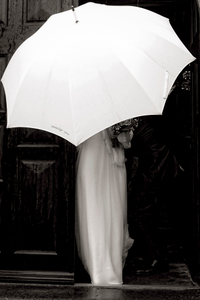 Rainy wedding