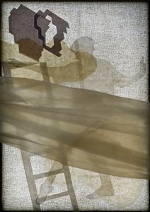 Soft Drawings_Balance is everything_01, is the only way to hold on…, 2001, Lighbox (Ultra Giclee pigment print on backlit film, lightbulb, wooden frame), 43 x 30 cm