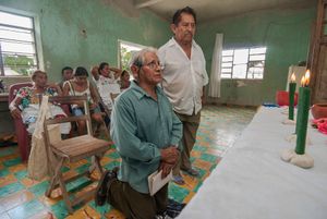 Hanal Pixan celebration in the home of Don Antonio Moo Argona