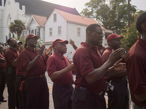 USA. Charleston. 2015. Choir of the black community of Charleston after the killing of 9 black people.