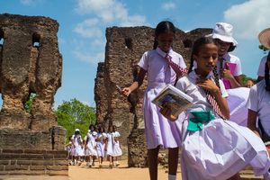 Students in a school field trip.