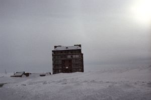 Abandoned building near Yur-Shor. Vorkuta.