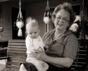 My Mother with my son, 1983