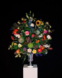 Flowers in Red, Green and Blue