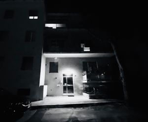 Suburbs in a winter night