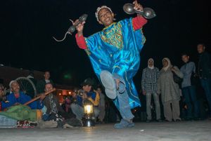The Gnaoua Dancer. Jmna El Fna , Marrakech, Morocco