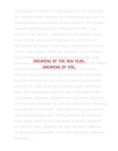 2014, inside text ("Dreams of Possibility"-ghosted, 21st birthday song for Lars, 2009), and greeting.