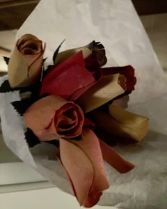 one dozen homemade paper roses