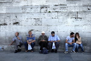 Outside the Mosque