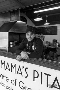 Pita man in Enfield Market