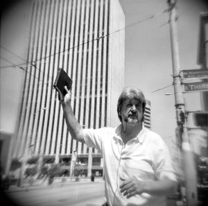 A street preacher in downtown Dayton
