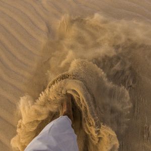 Walking in the sand