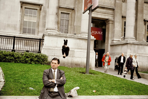 Trafalgar Square © Matt Stuart.  Deadhouse Exhibition: The Magic Lantern Show. Courtesy of Photo London