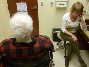 Dad and Deb at the hospital