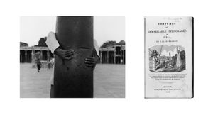 L:  Delhi, 1995/  R:  "Costumes and Remarkable Personages in India (Caleb Wright, 1849), from "Notes from the Stone-Paved Path"  © 2003, Lewis Koch