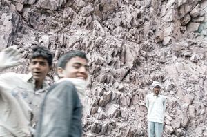 YOUNG MIGRANT ROAD WORKERS