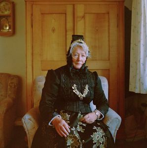 Adeline Weber in her garb for Golden Wedding, Black Forest, 2017. From the series: The last women in their traditional peasant garbs