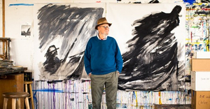 fig.25 John GIORNO(1936-2019), Julien BLAINE(1942-),L.F,Bernard HEIDSIECK(1928-2014),Cogolin, France 1986 (Courtesy of Julien BLAINE)