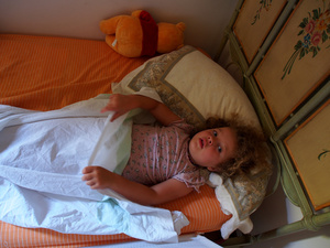 Margot waking up