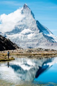 Fisherman on Riffelsee