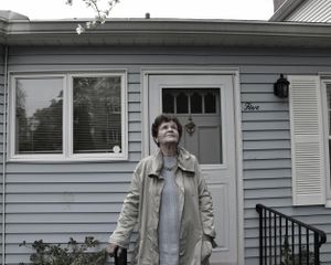 Nanny outside of her home.