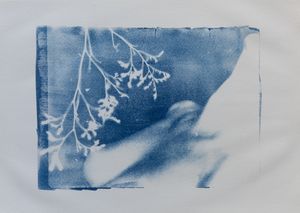 Self-portrait in blue