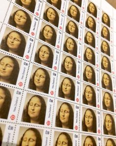 Mona Lisa  New Zealand Stamp -      Pax Mona Lisa