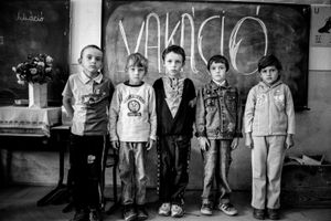 The last class of elementary school. Siklód, Romania, 2009