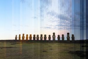 Time Slice" Tongariki, Easter Island, Chile