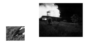from "Into the Heart of Darkness and Light: A Dream Sequence" (unpublished artist book, pages 12-13),