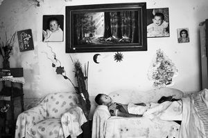 San Luis Potosi, boy sleeping.